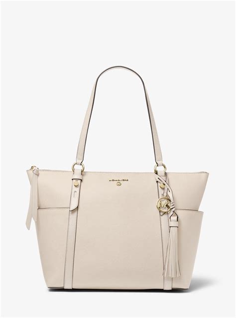 michael michael kors sullivan large saffiano leather top-zip tote bag|sullivan leather tote bag.